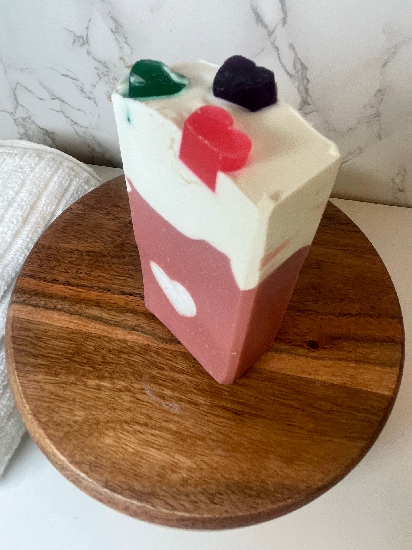 Cherry Kiss Valentines Soap Bar - Starlight Soapery 