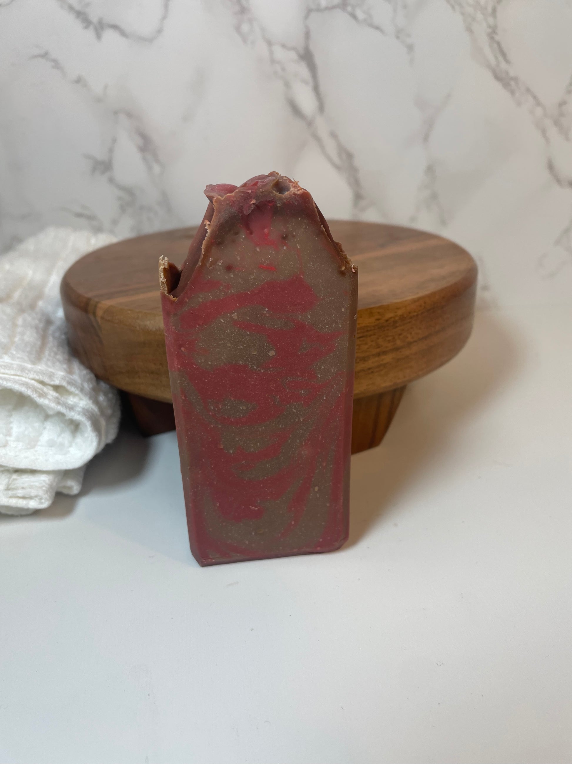 Pumpkin Cranberry Soap- front view- Starlight Soapery 
