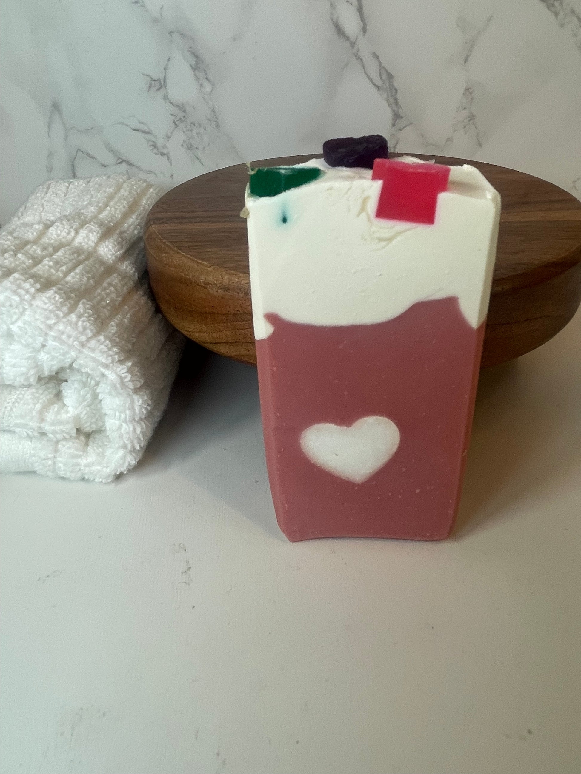 Cherry Kiss Valentines Soap Bar - Starlight Soapery 