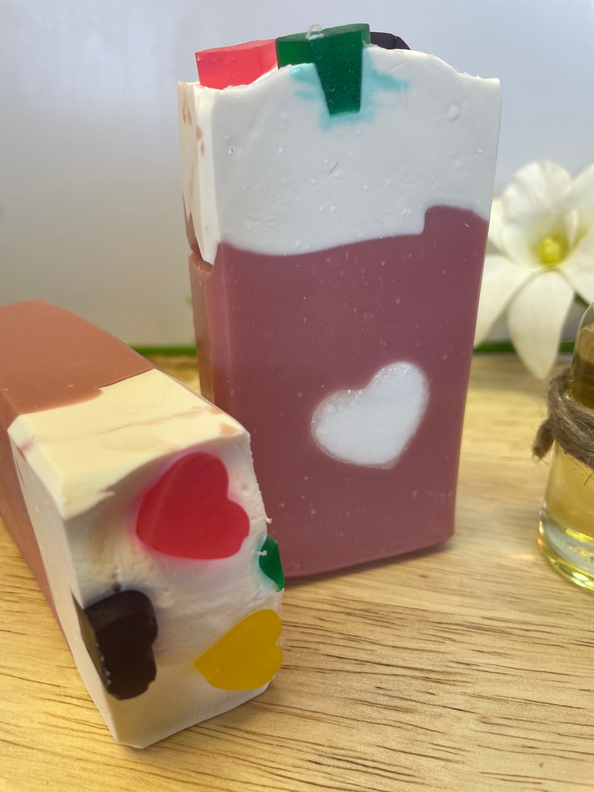 Cherry Kiss Valentines Soap Bar - Starlight Soapery 