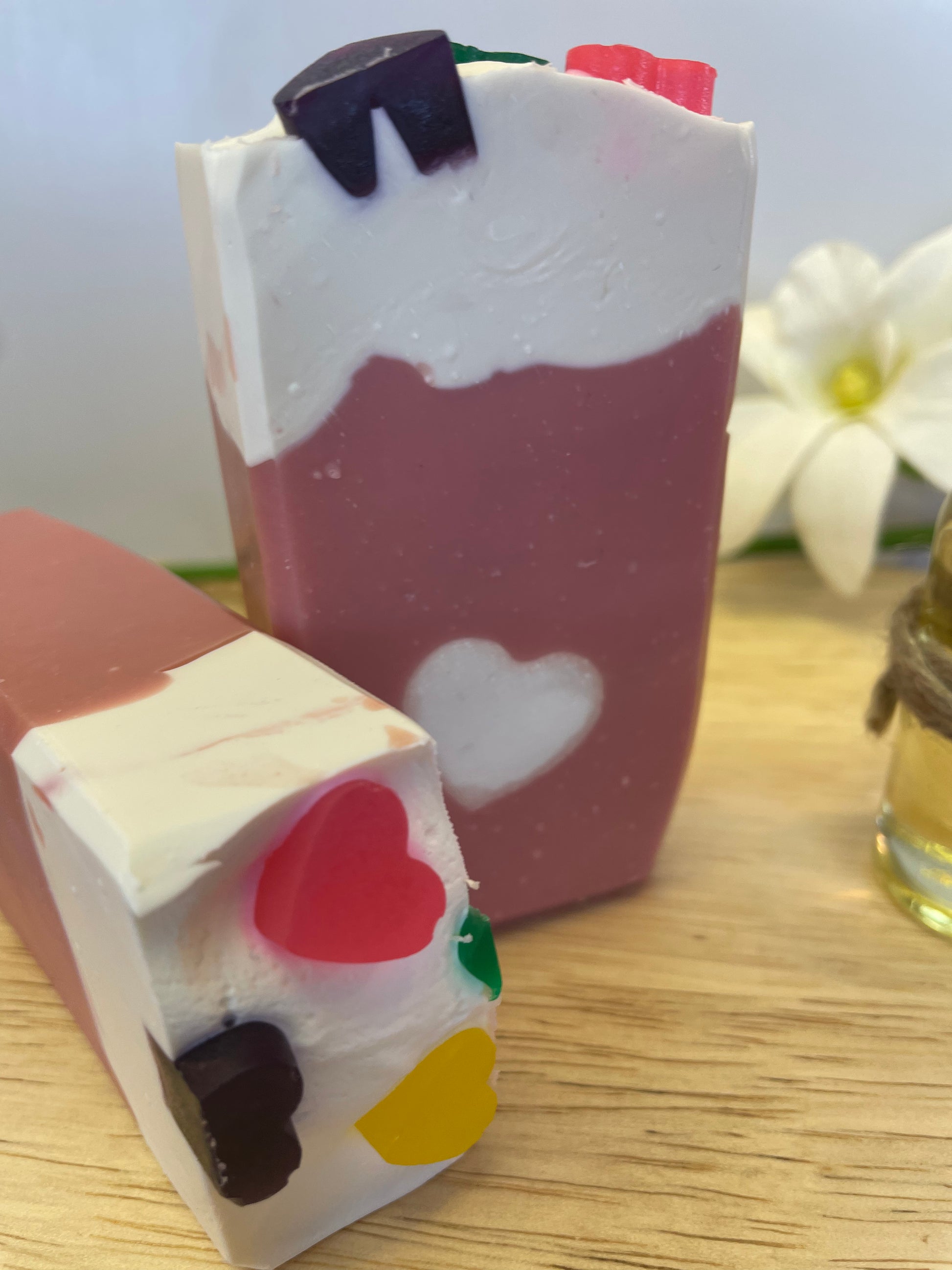 Cherry Kiss Valentines Soap Bar - Starlight Soapery 